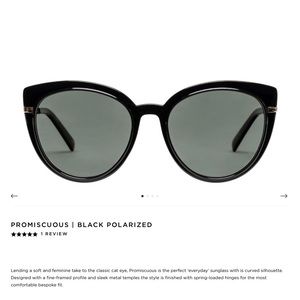 Le Specs Promiscuous Polarized Sunglasses, cat eye shape, BNWT